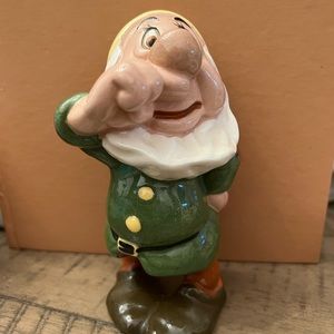 Vintage Disney Ceramic Dwarf Sneezy 5 1/2 Inches Tall small chip on top